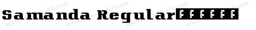 Samanda Regular字体转换